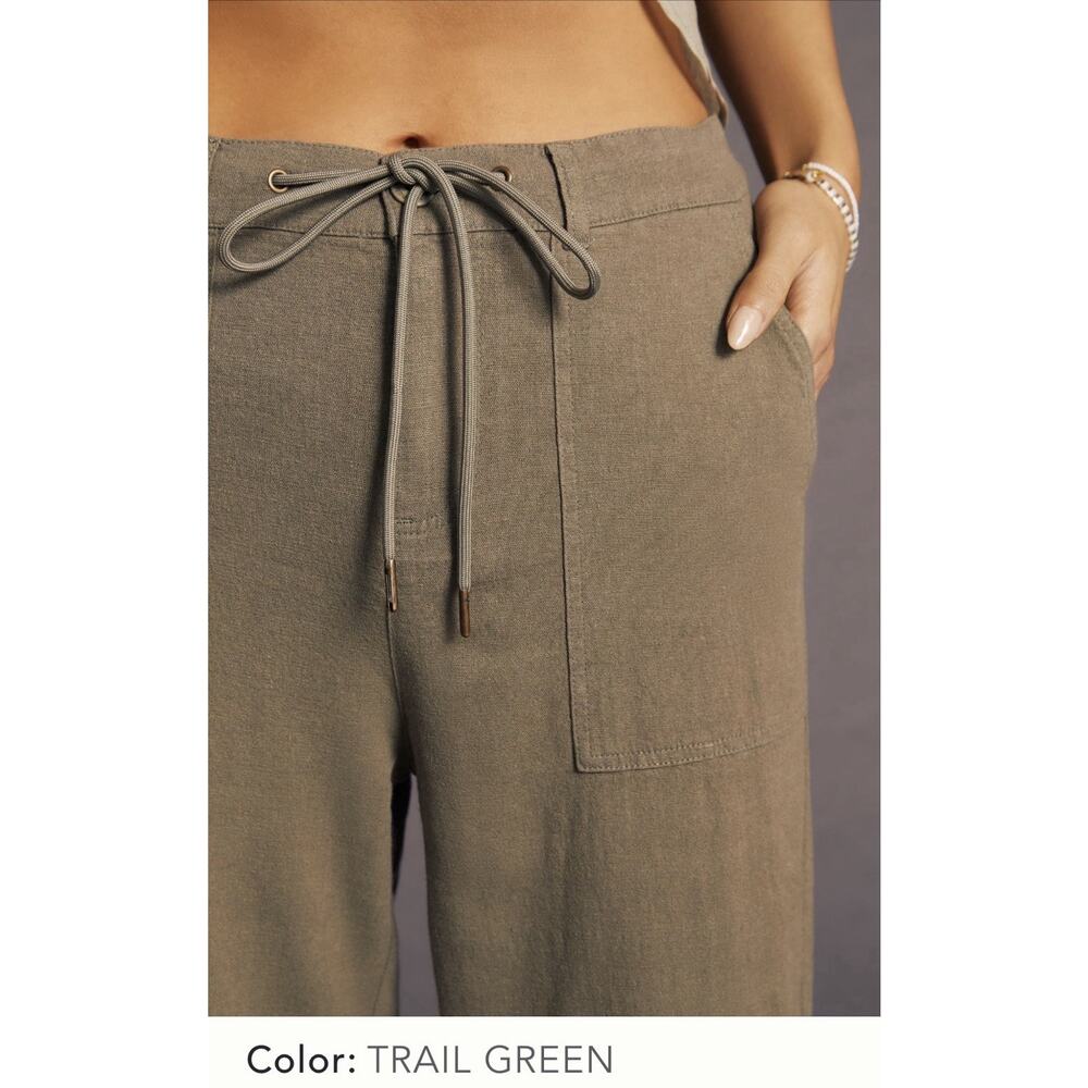 Sanctuary Sunset Linen Blend Pants in Trail Green - Size 30 - Picture 4 of 12